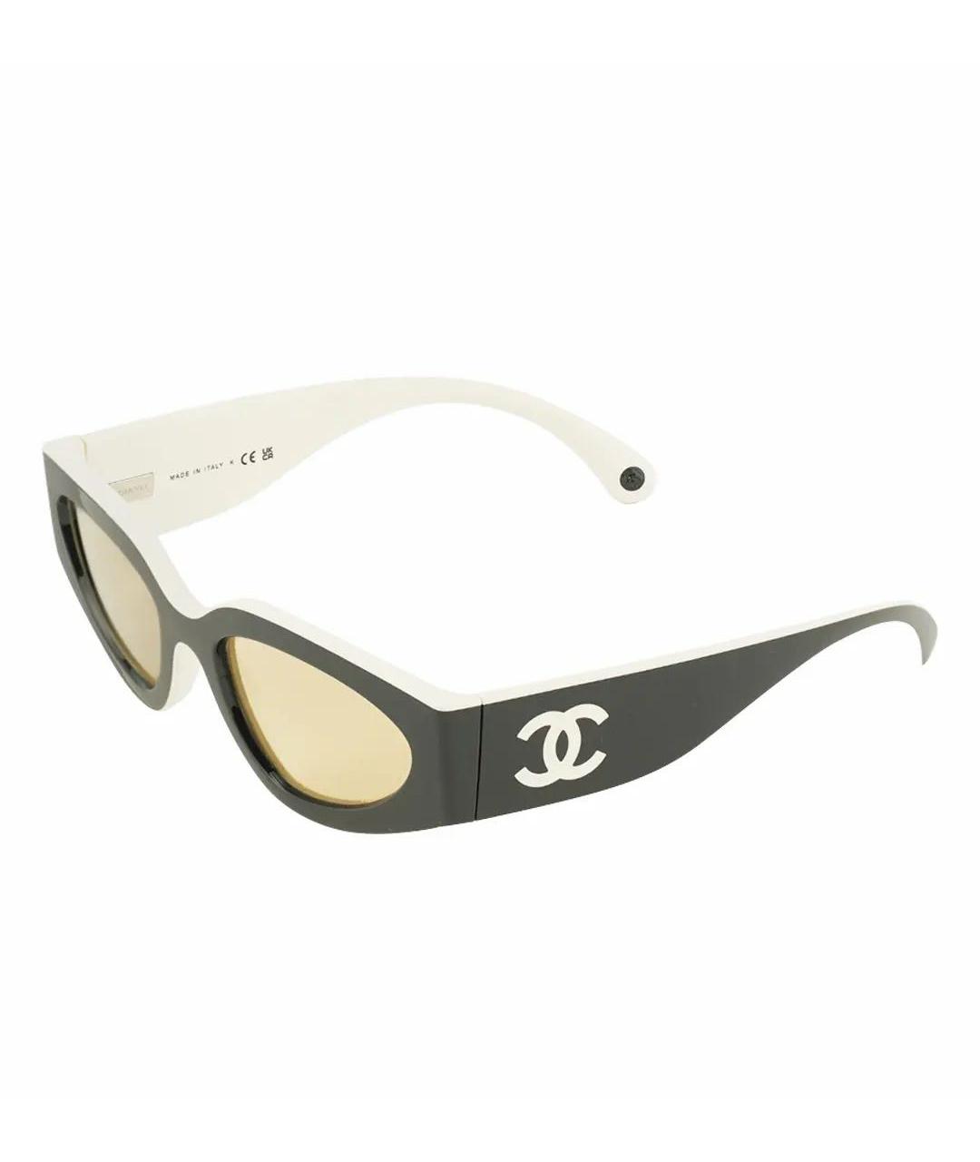 CHANEL Черные пластиковые солнцезащитные очки, фото 1
