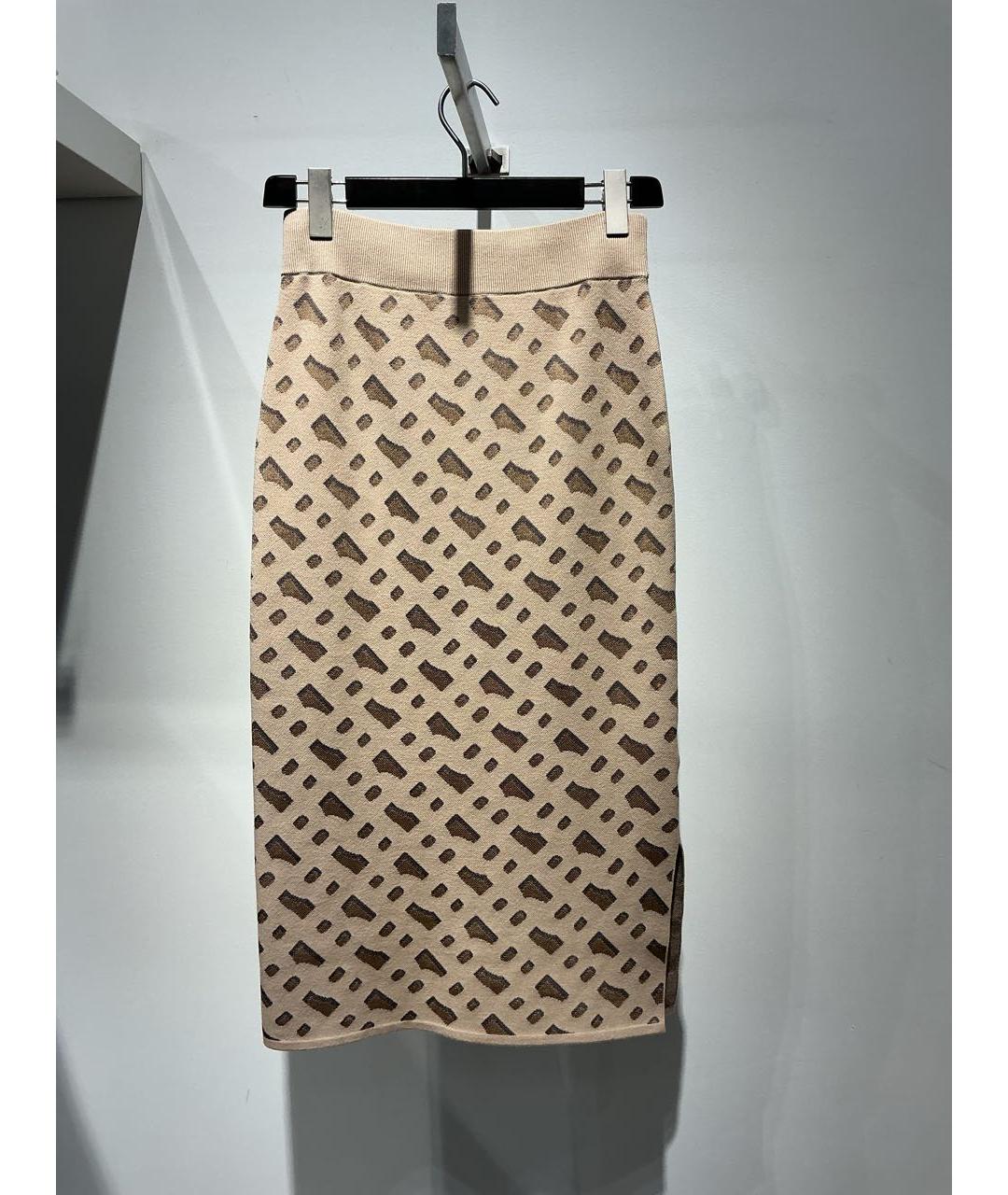 HUGO BOSS Бежевый вискозный костюм с юбками, фото 4