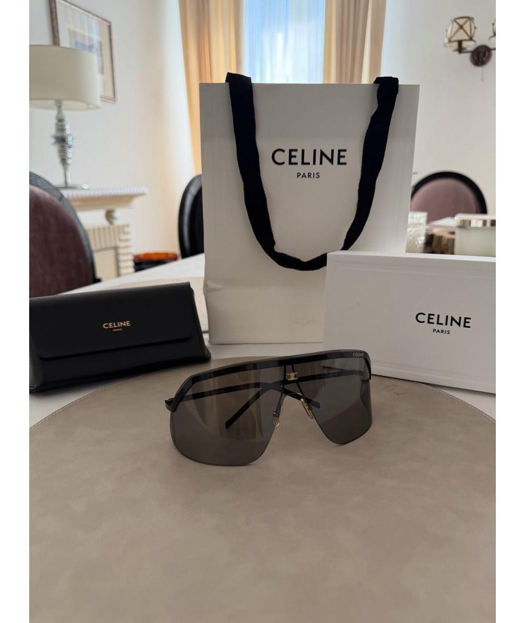 CELINE Черные пластиковые солнцезащитные очки, фото 6