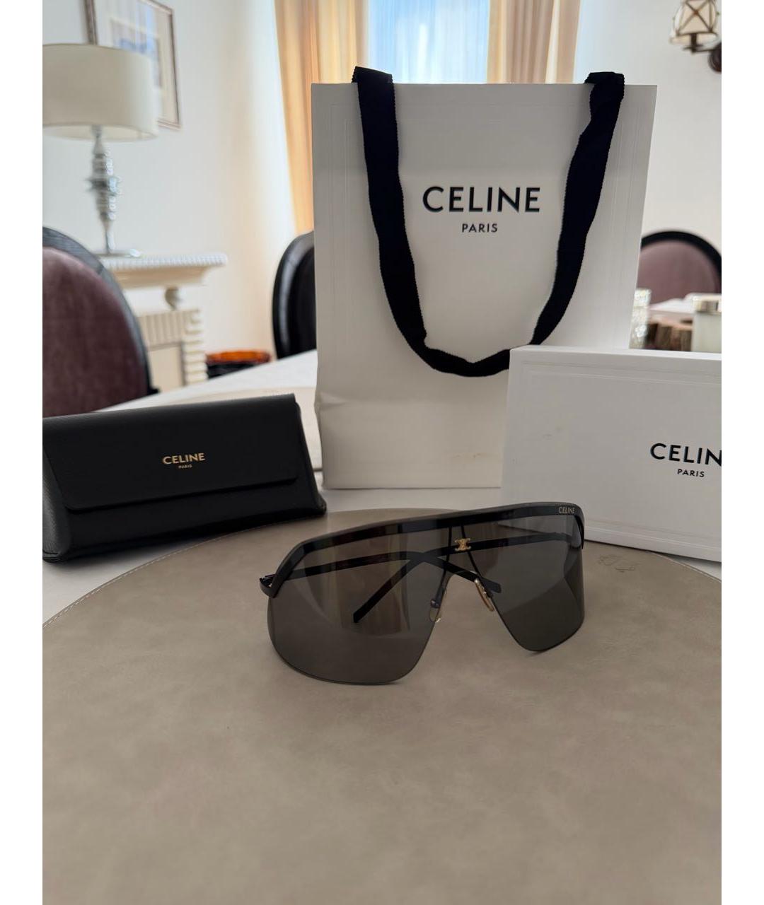 CELINE Черные пластиковые солнцезащитные очки, фото 8