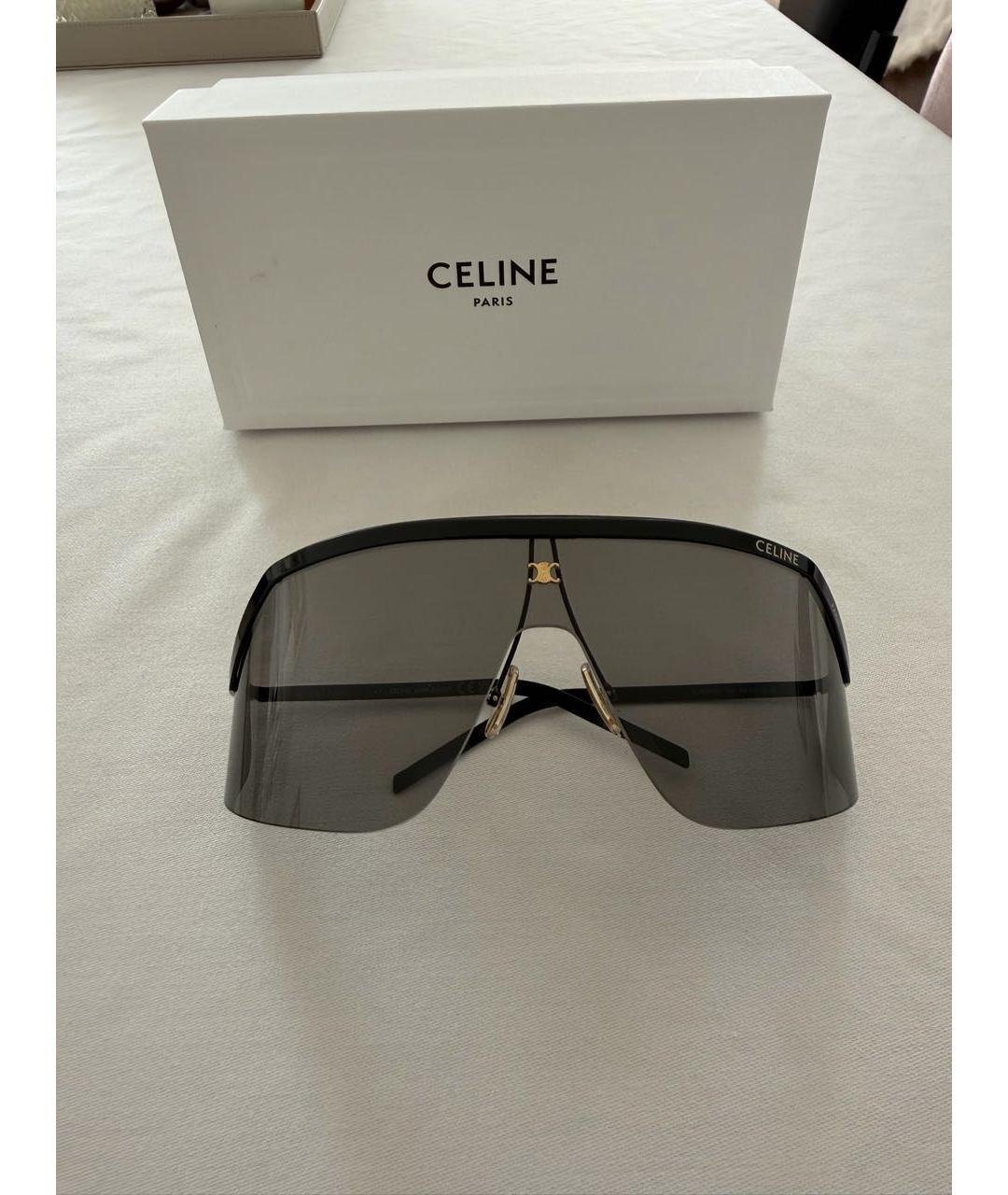 CELINE Черные пластиковые солнцезащитные очки, фото 9