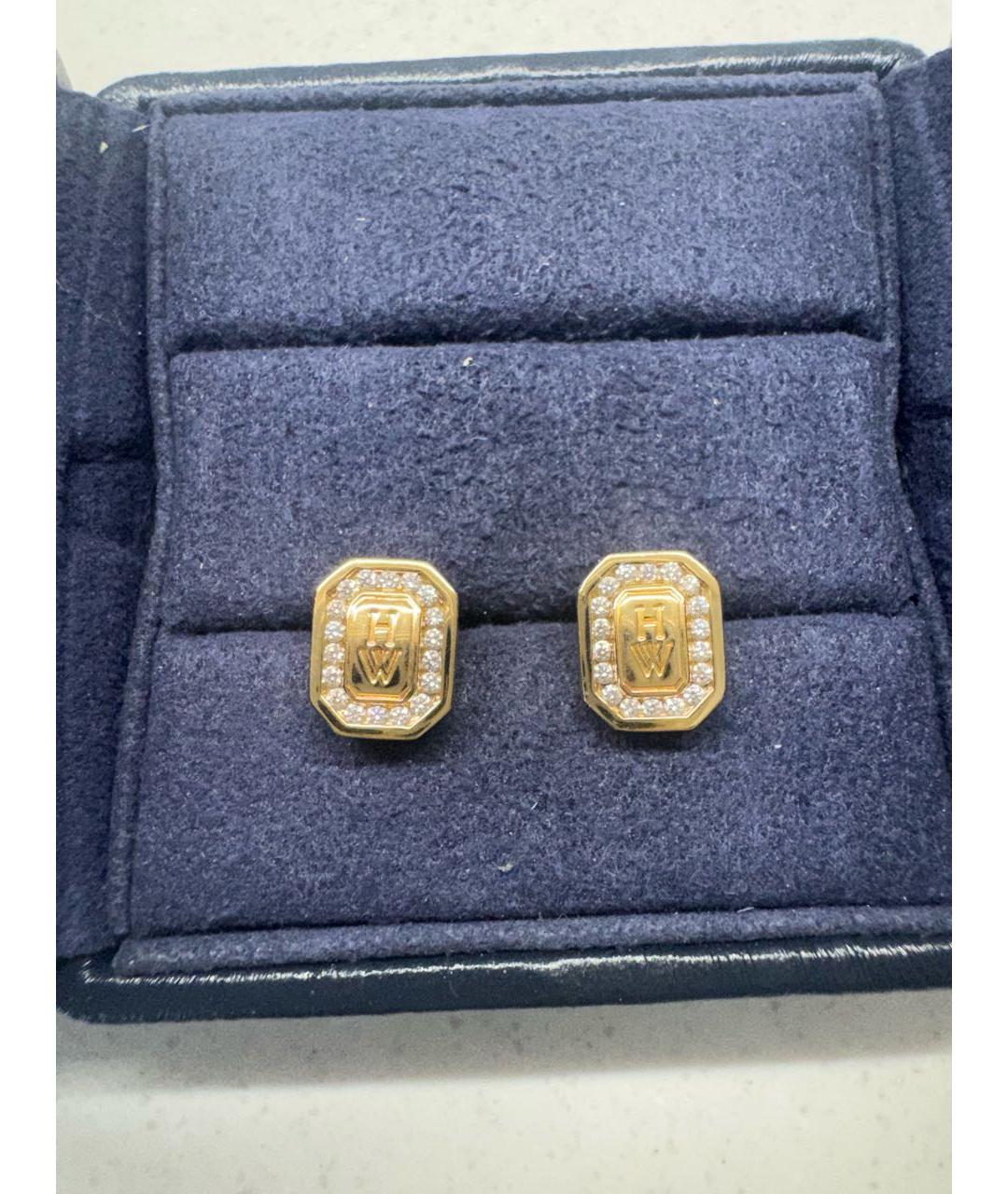 Harry Winston Золотые серьги из желтого золота, фото 2