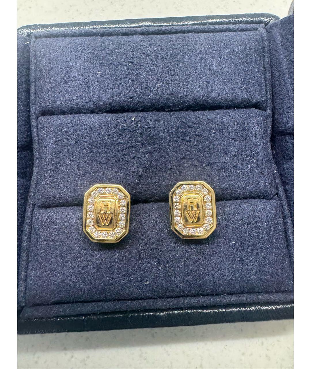 Harry Winston Золотые серьги из желтого золота, фото 6