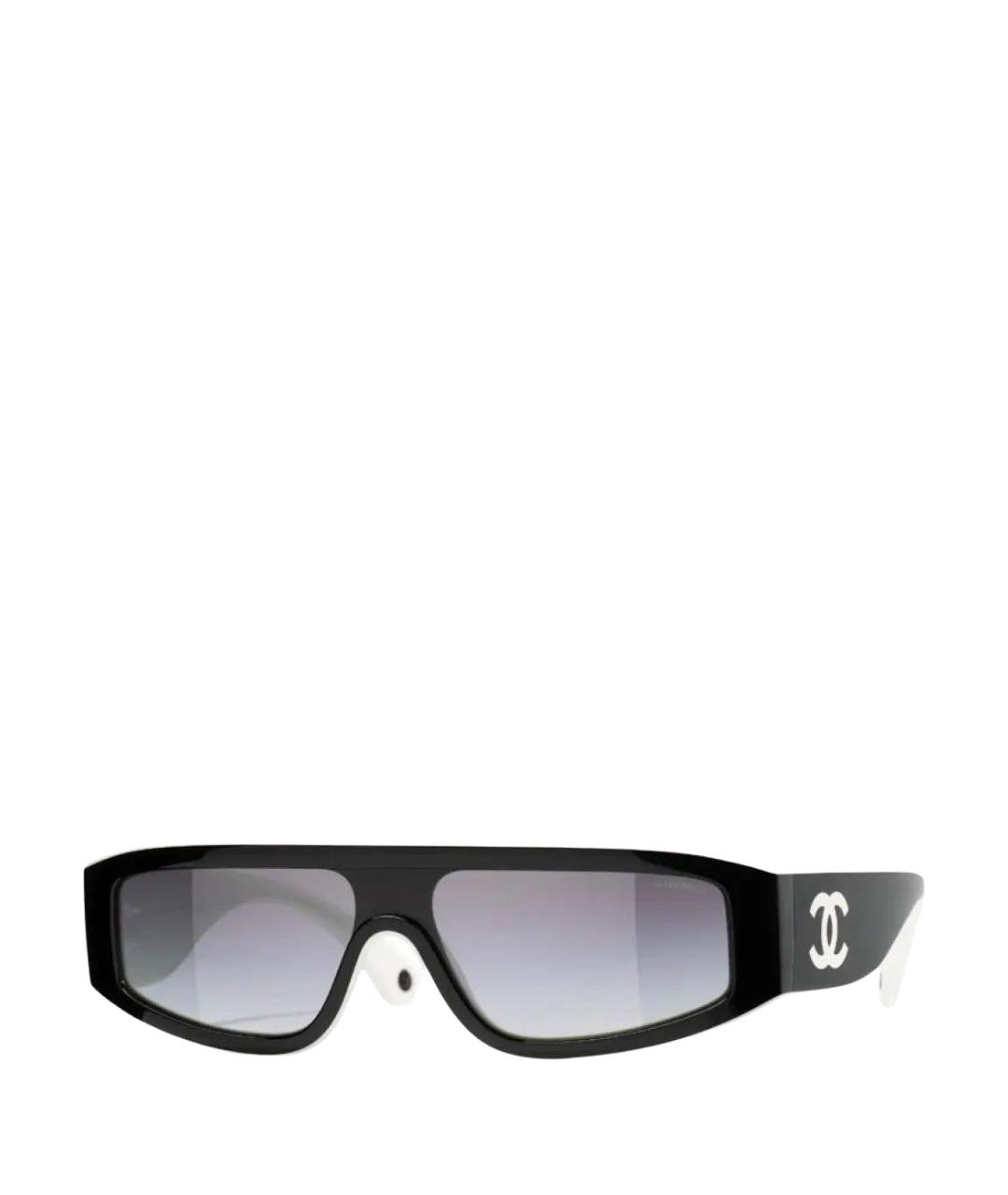 CHANEL Черные пластиковые солнцезащитные очки, фото 1