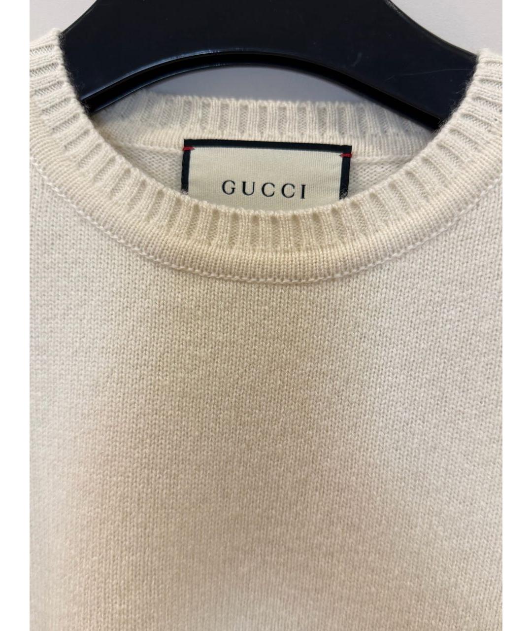 GUCCI Бежевый кашемировый джемпер / свитер, фото 3