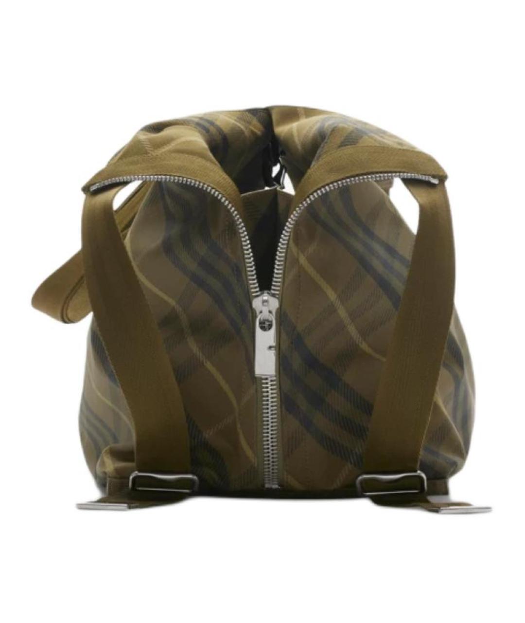 BURBERRY Зеленый синтетический рюкзак, фото 2