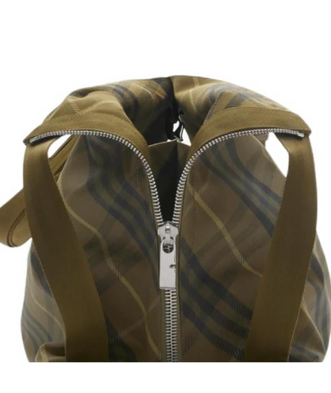 BURBERRY Зеленый синтетический рюкзак, фото 5