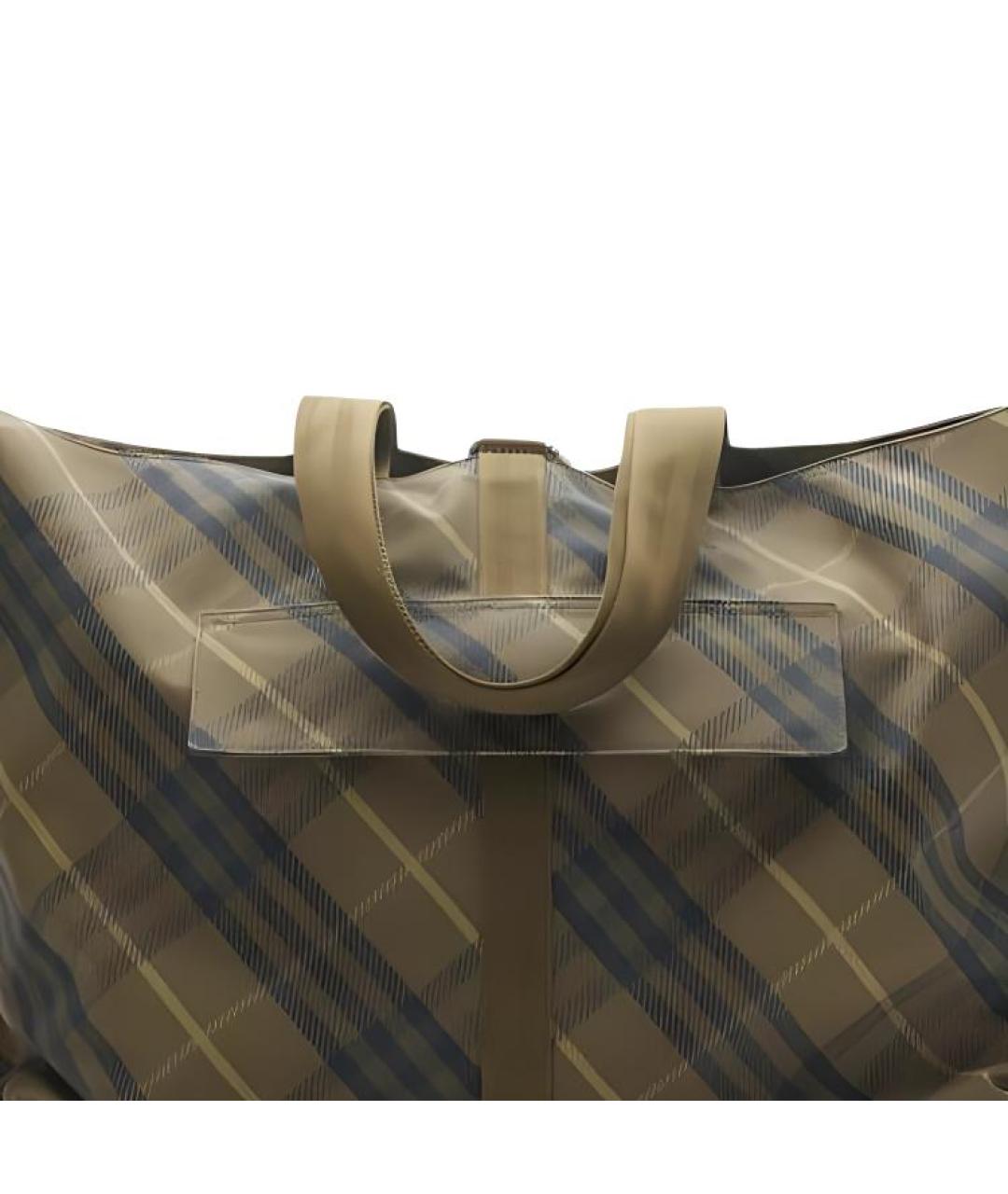 BURBERRY Зеленый синтетический рюкзак, фото 4