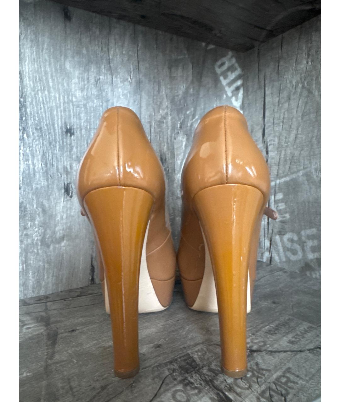 MIU MIU Бежевые кожаные туфли, фото 4