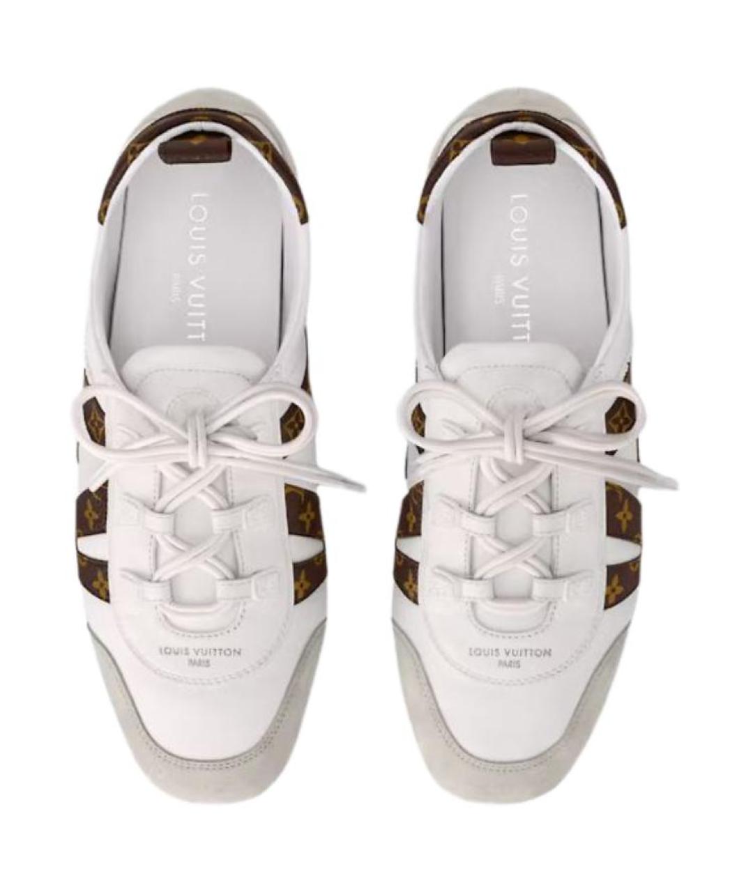 LOUIS VUITTON Белые кожаные кеды, фото 3