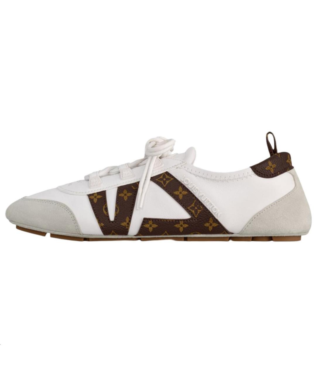 LOUIS VUITTON Белые кожаные кеды, фото 6