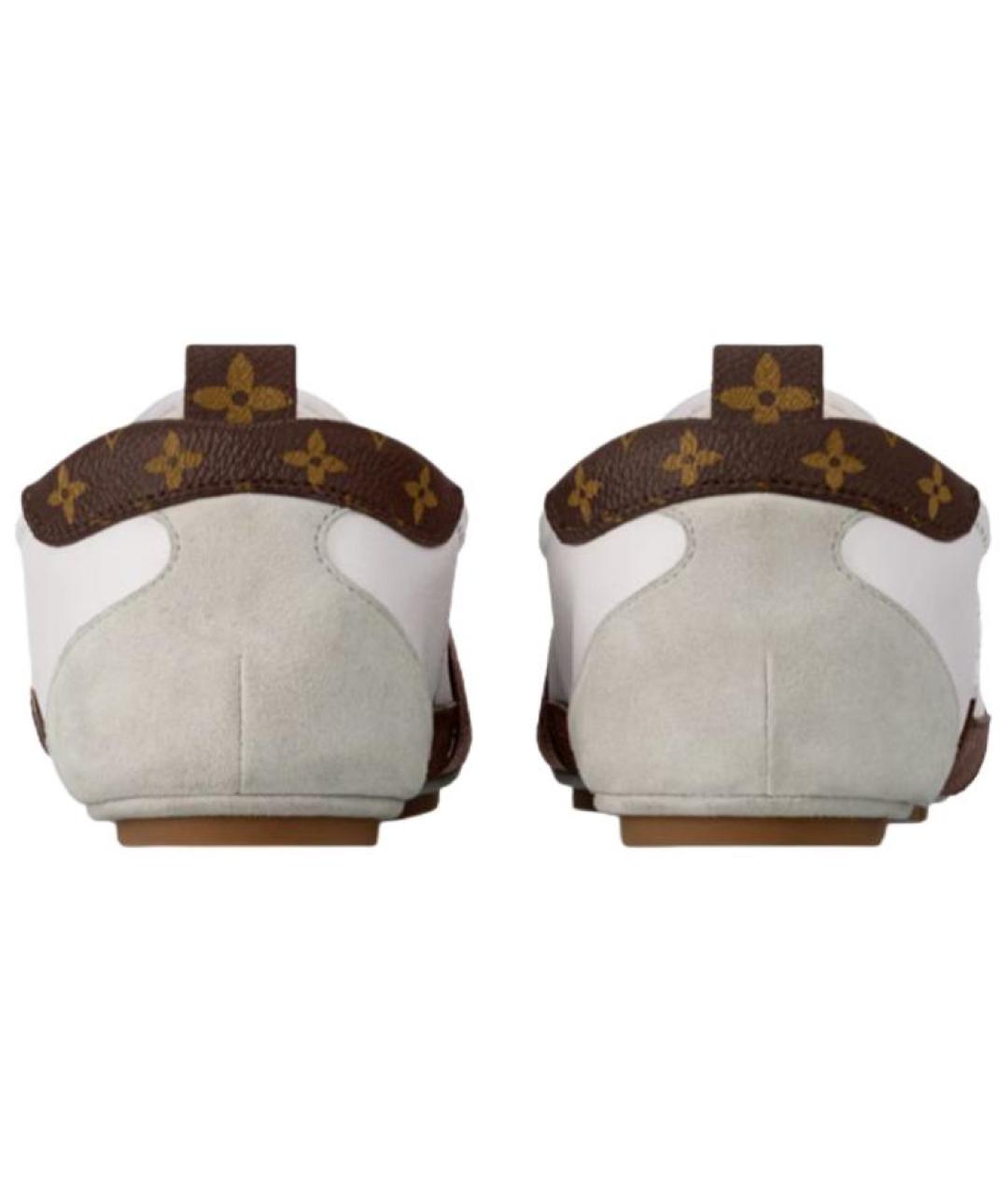 LOUIS VUITTON Белые кожаные кеды, фото 4