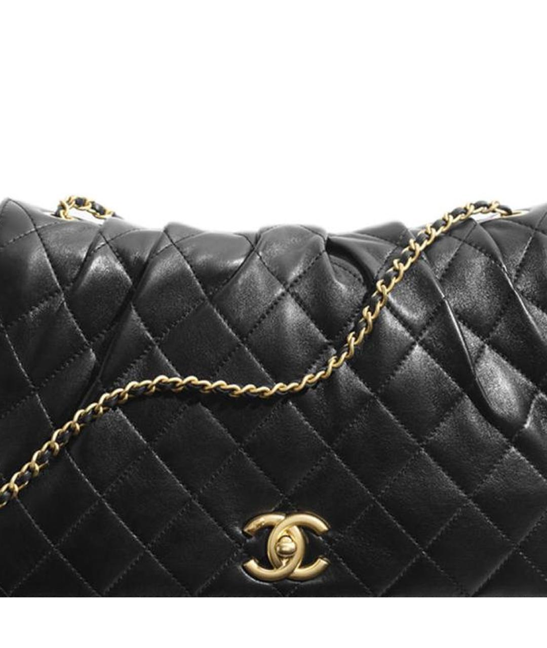 CHANEL Черная кожаная сумка через плечо, фото 5