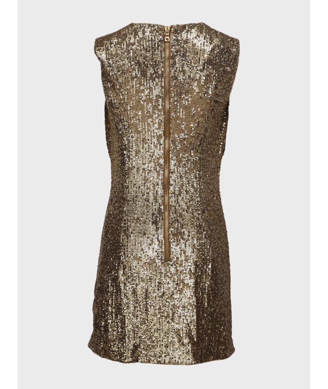 BALMAIN Золотое коктейльное платье, фото 2