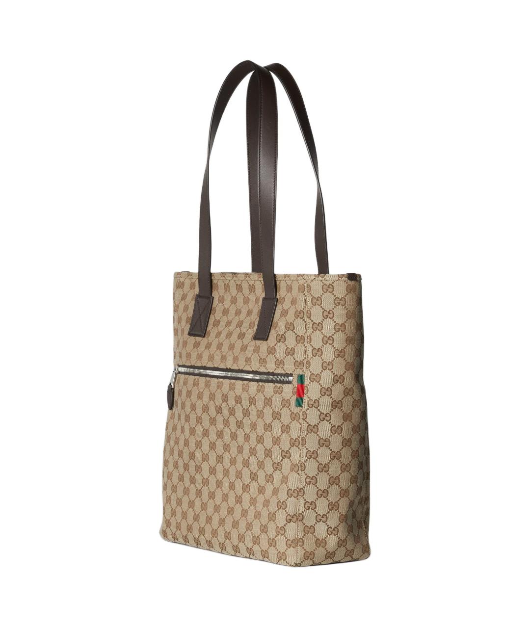 GUCCI Коричневая канва сумка на плечо, фото 2