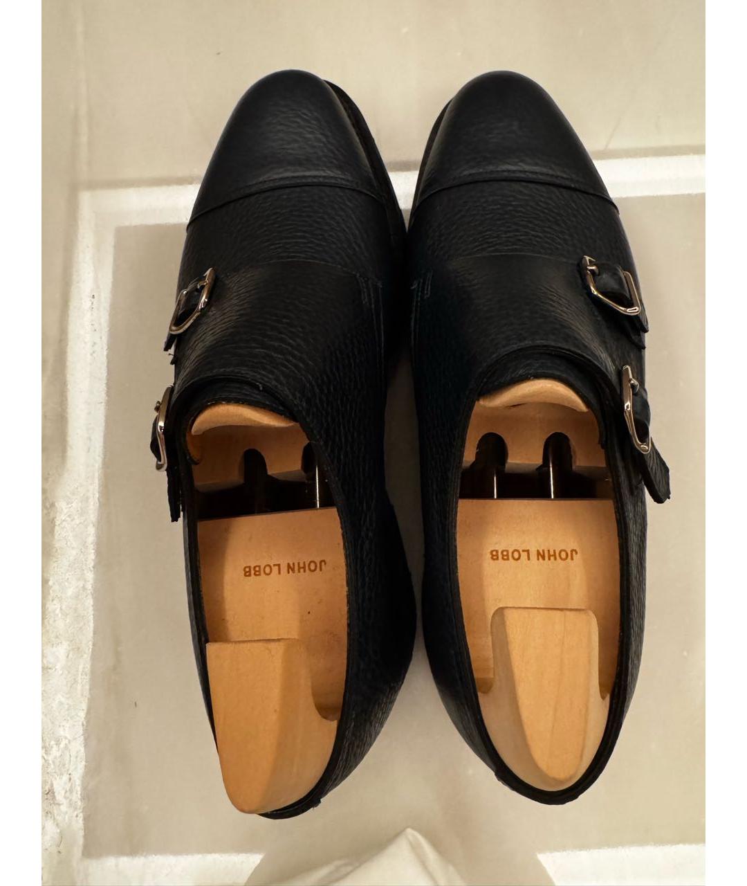 JOHN LOBB Темно-синие кожаные туфли, фото 3