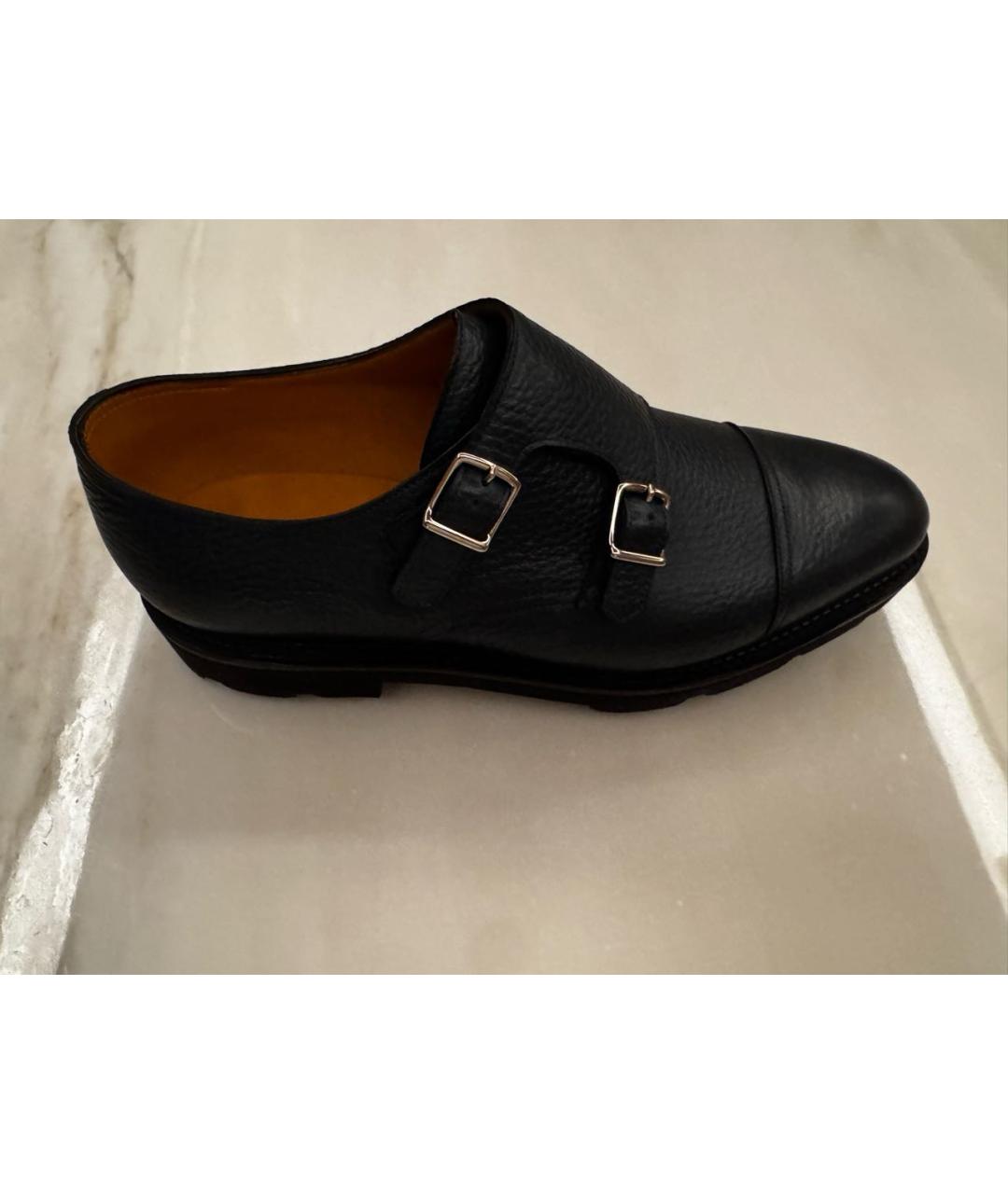 JOHN LOBB Темно-синие кожаные туфли, фото 8