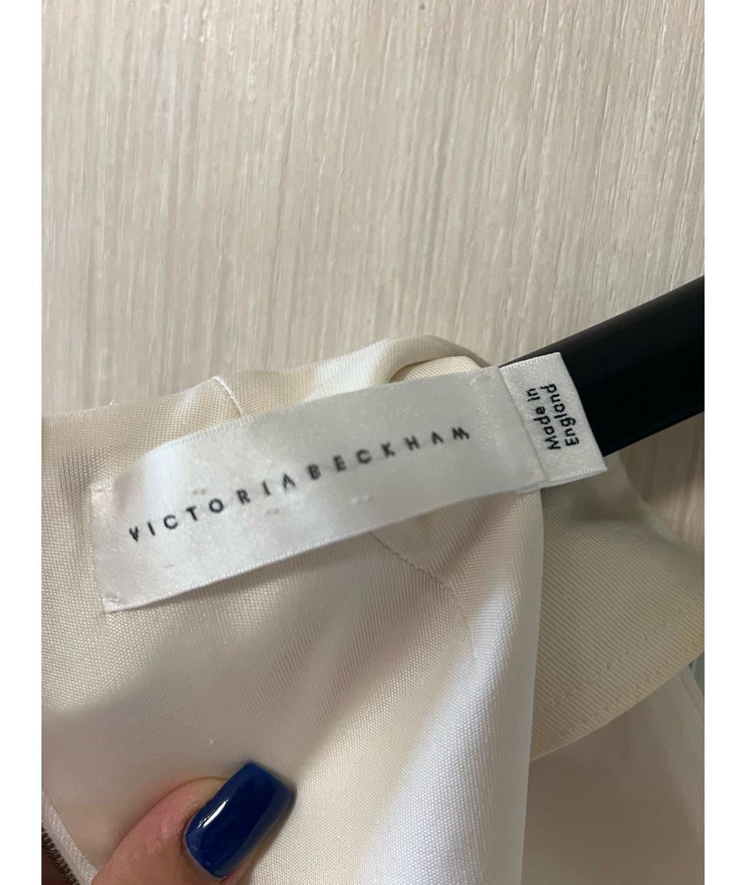 VICTORIA BECKHAM Белое хлопковое повседневное платье, фото 5