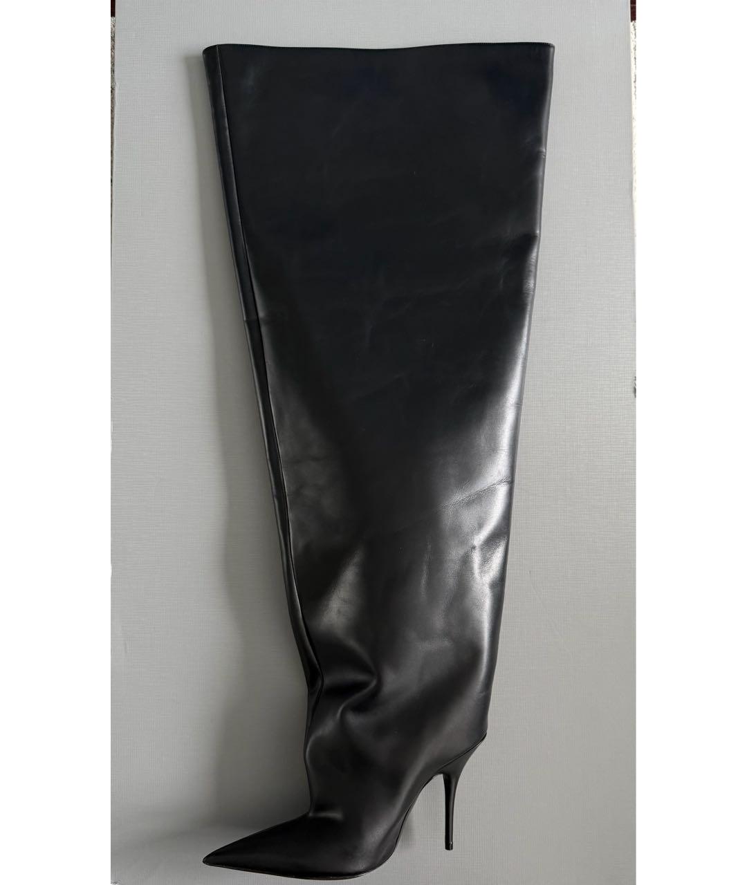 BALENCIAGA Черные кожаные сапоги, фото 8