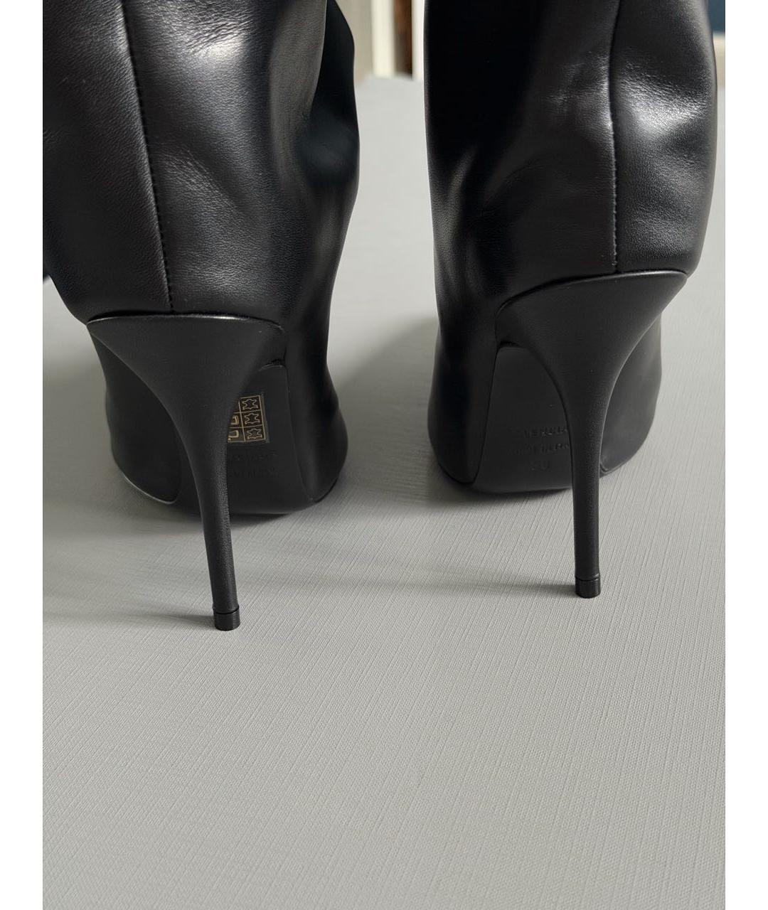BALENCIAGA Черные кожаные сапоги, фото 4