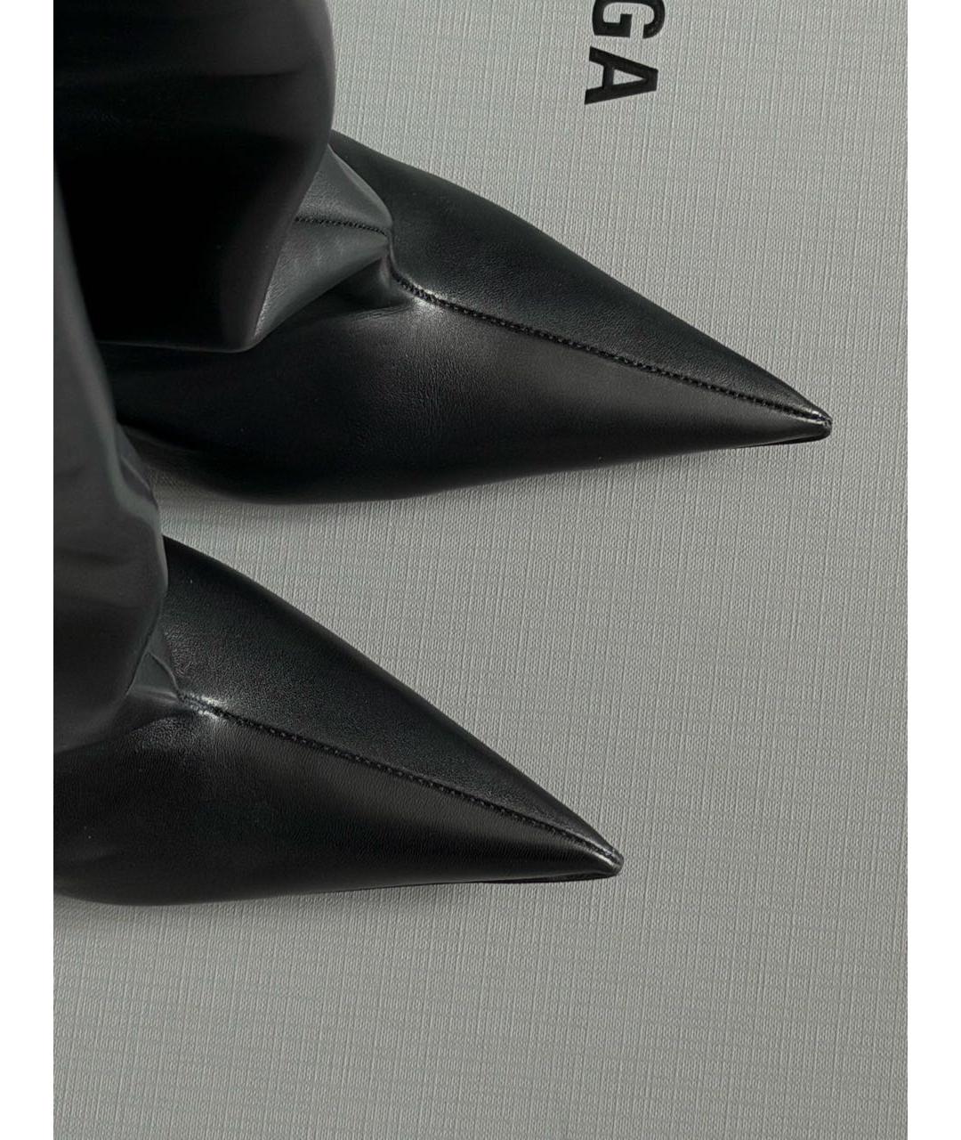 BALENCIAGA Черные кожаные сапоги, фото 3