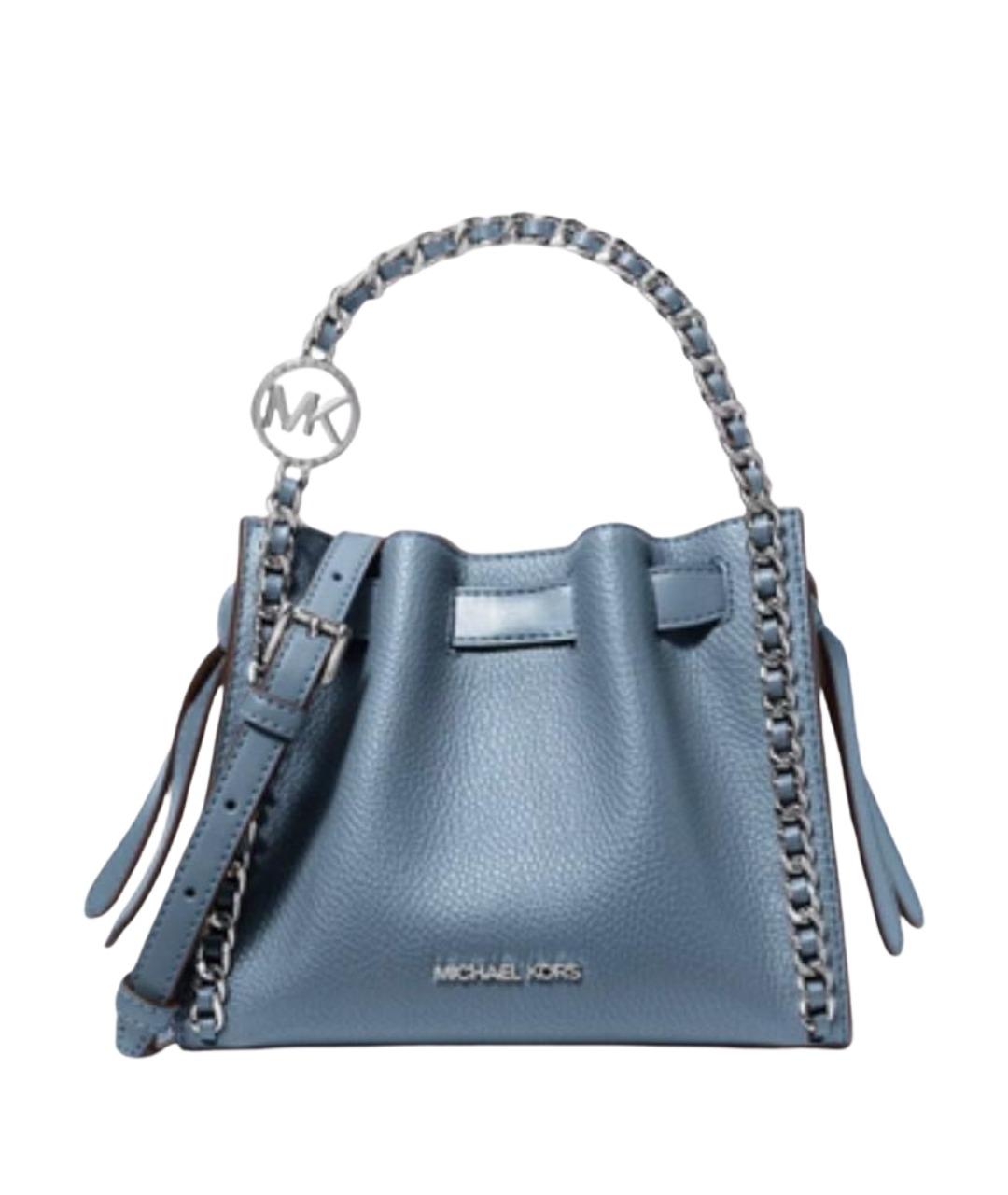 MICHAEL KORS Голубая кожаная сумка тоут, фото 1