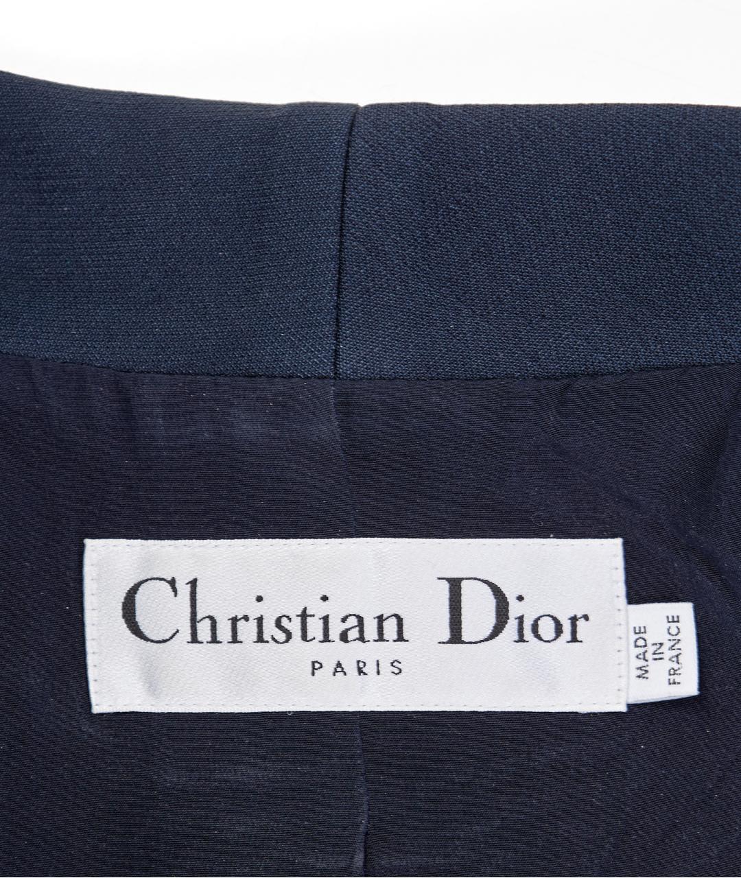 CHRISTIAN DIOR Синий шерстяной жакет/пиджак, фото 3