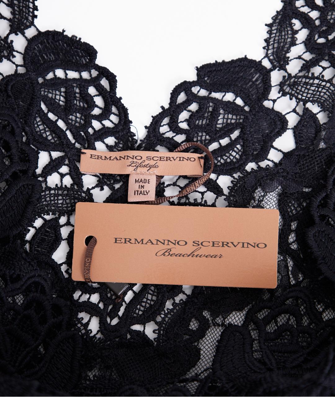 ERMANNO SCERVINO Черное кружевное вечернее платье, фото 5