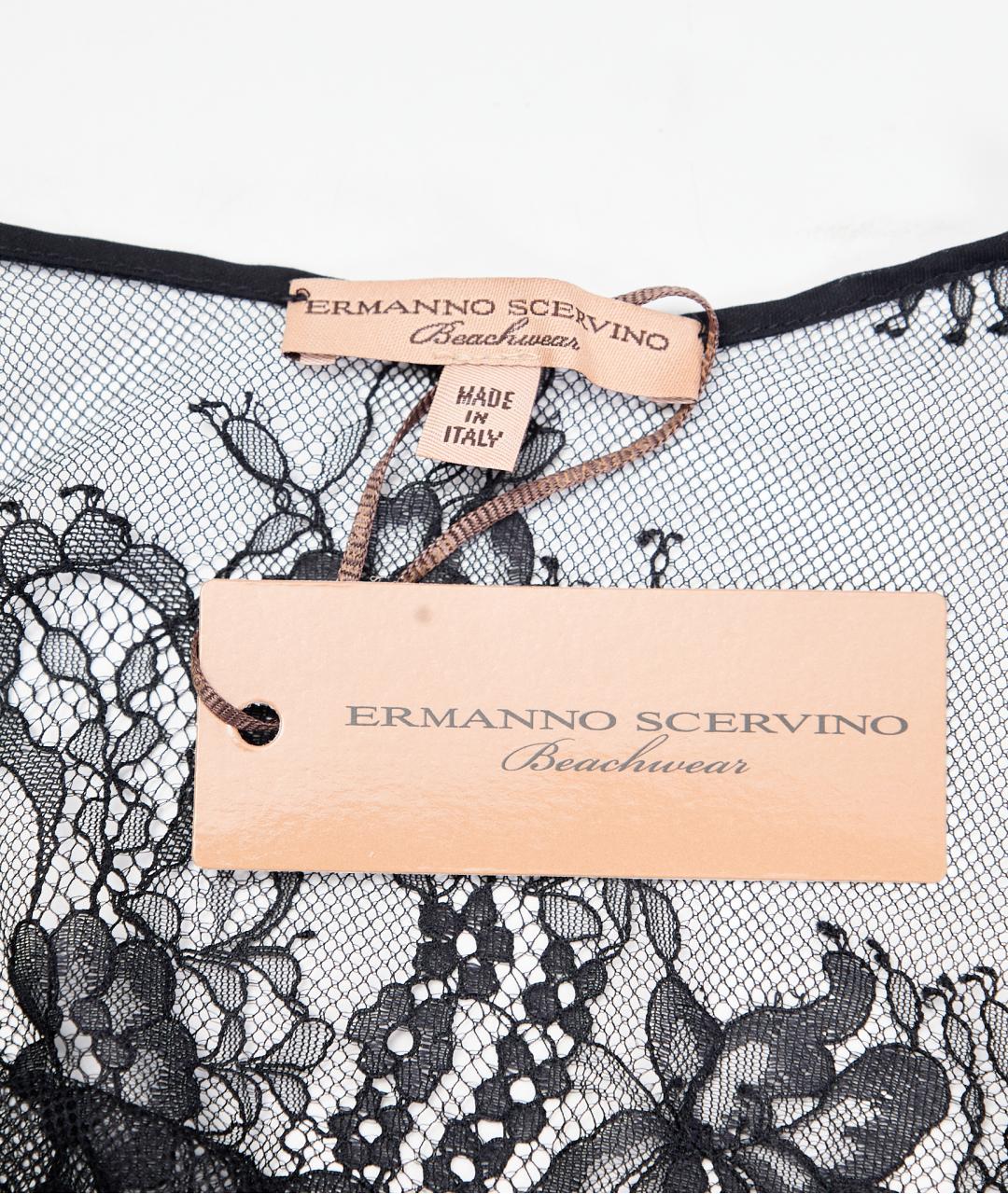 ERMANNO SCERVINO Черное кружевное вечернее платье, фото 4