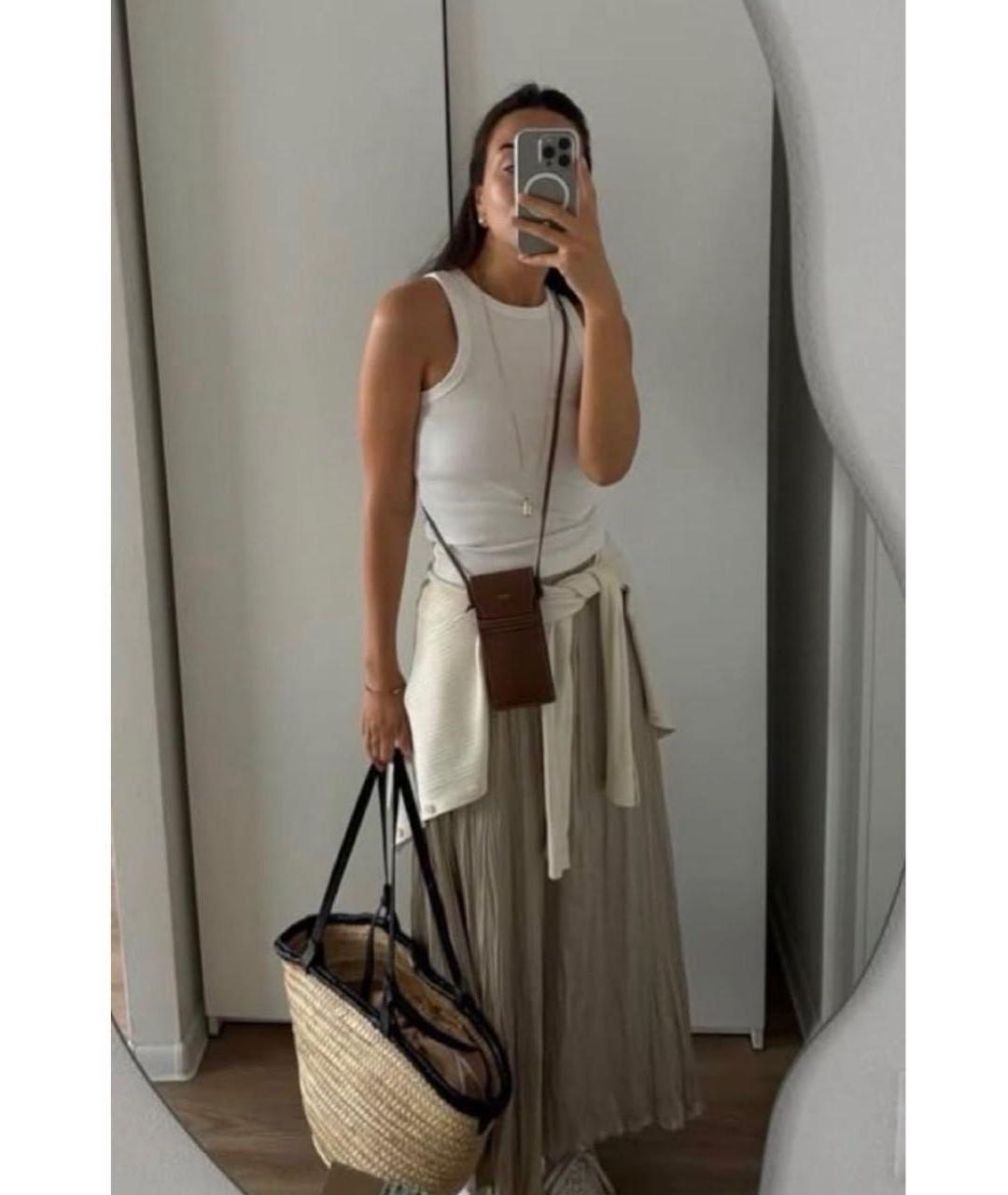 CELINE Коричневая кожаная сумка через плечо, фото 4