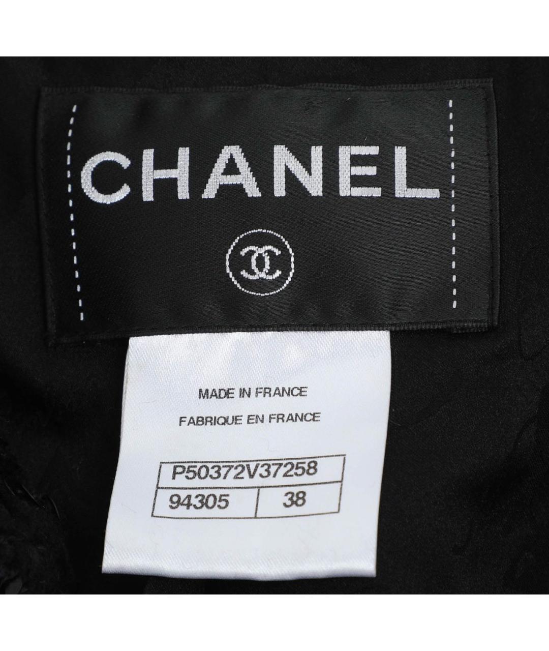 CHANEL Черное вискозное пальто, фото 3