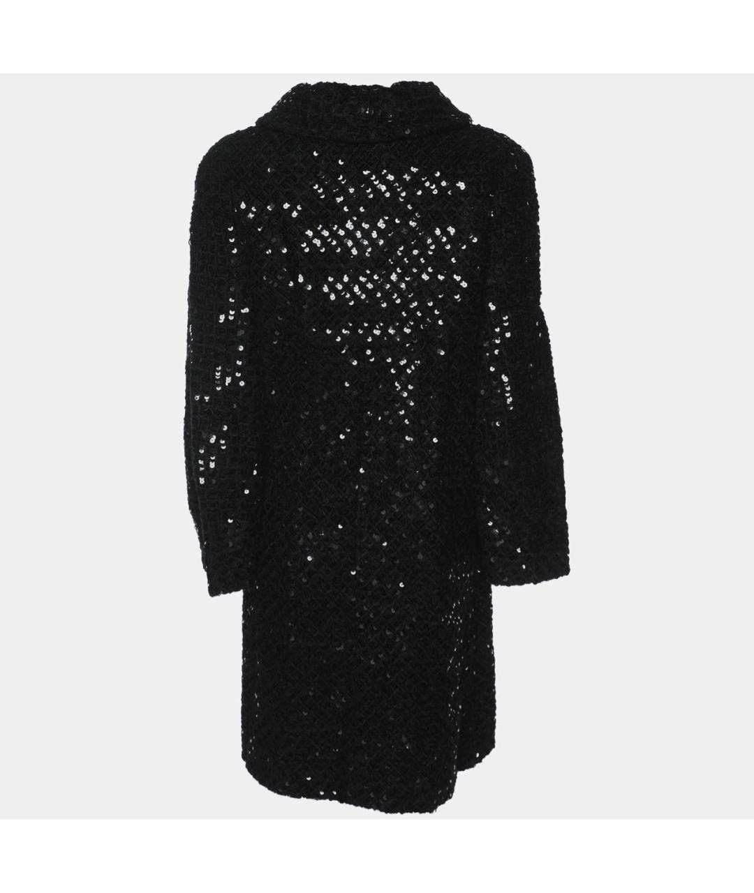 CHANEL Черное вискозное пальто, фото 2