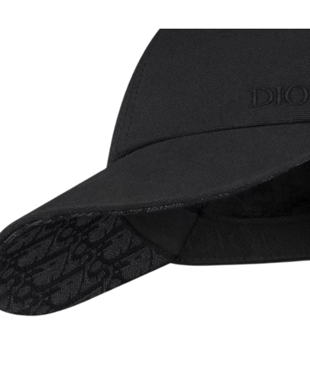 CHRISTIAN DIOR Черная хлопковая кепка, фото 3