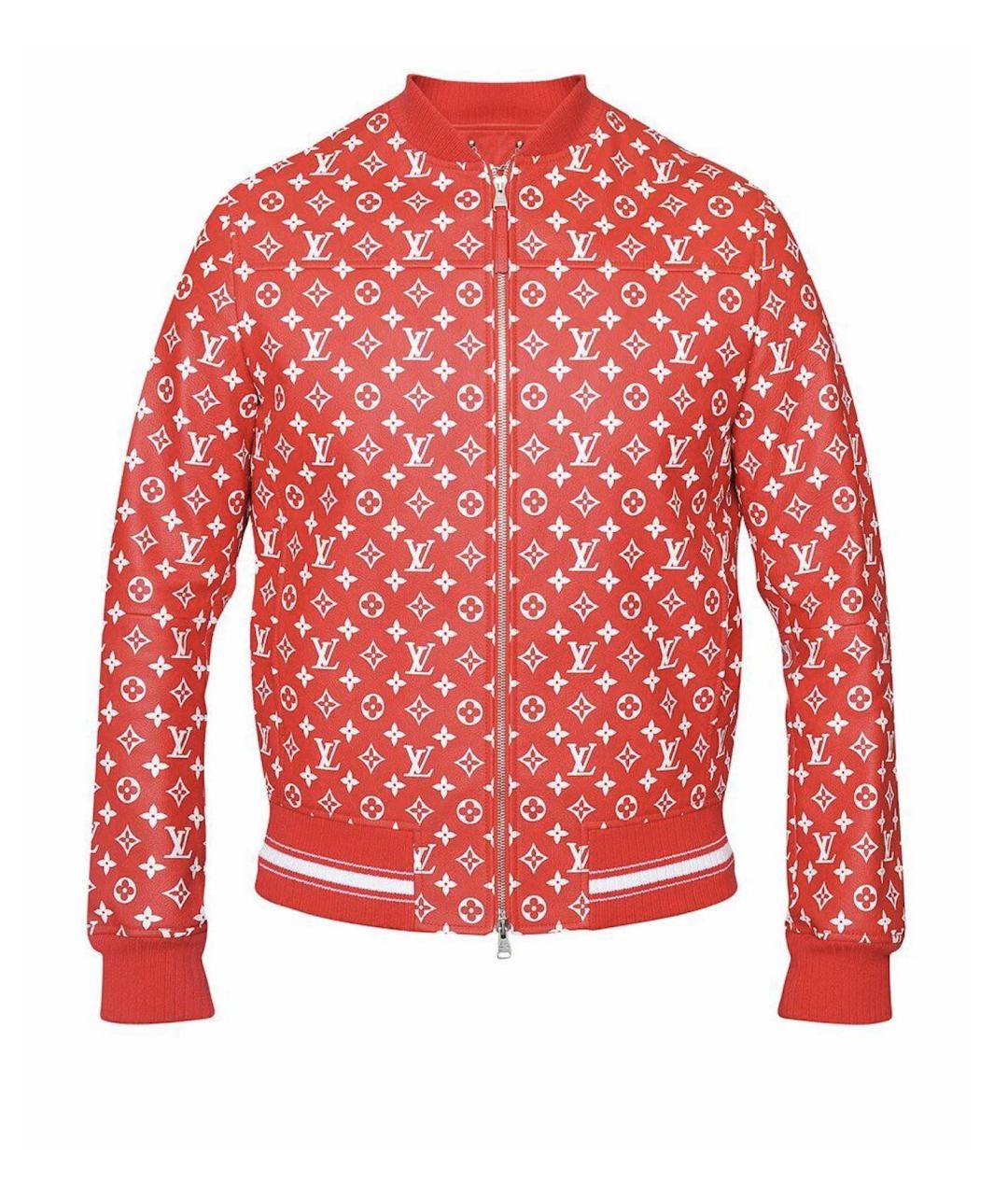 LOUIS VUITTON Красная кожаная куртка, фото 1
