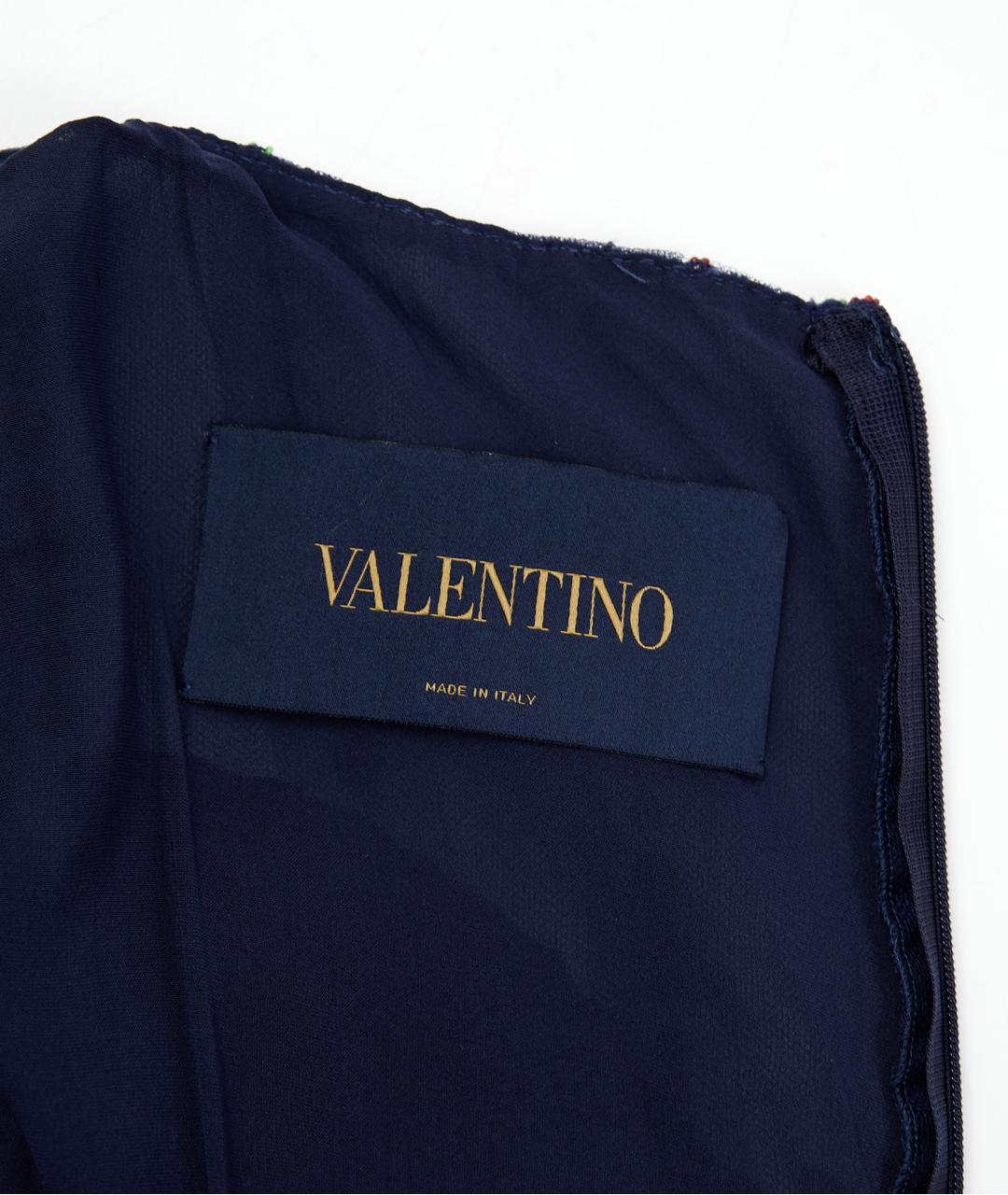 VALENTINO Синее вискозное вечернее платье, фото 5
