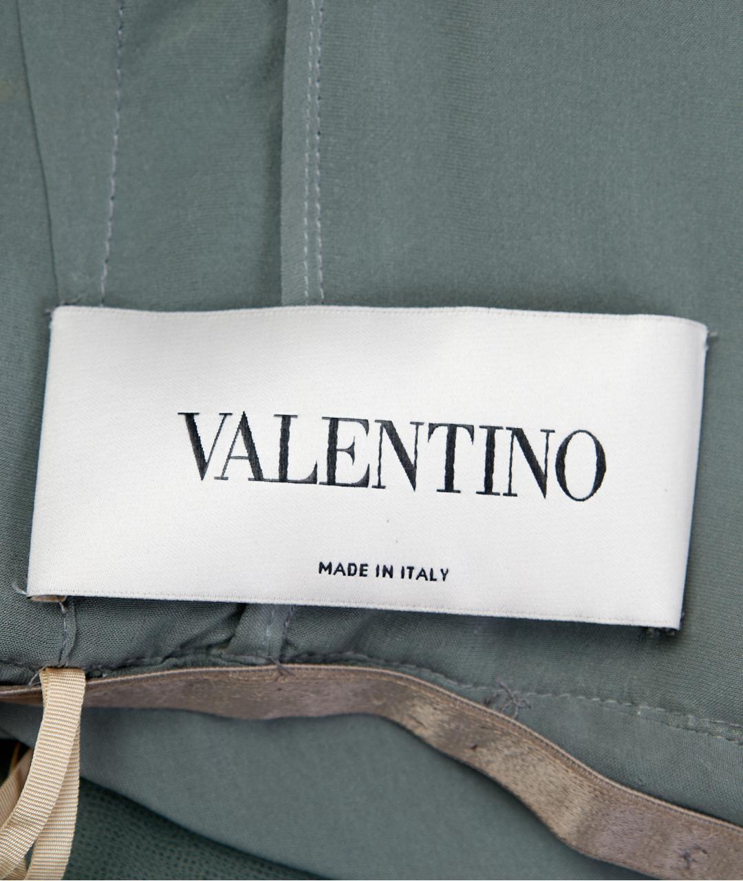 VALENTINO Голубое шелковое вечернее платье, фото 3