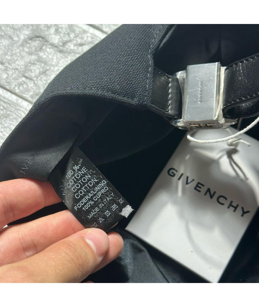 GIVENCHY Антрацитовая хлопковая кепка, фото 5