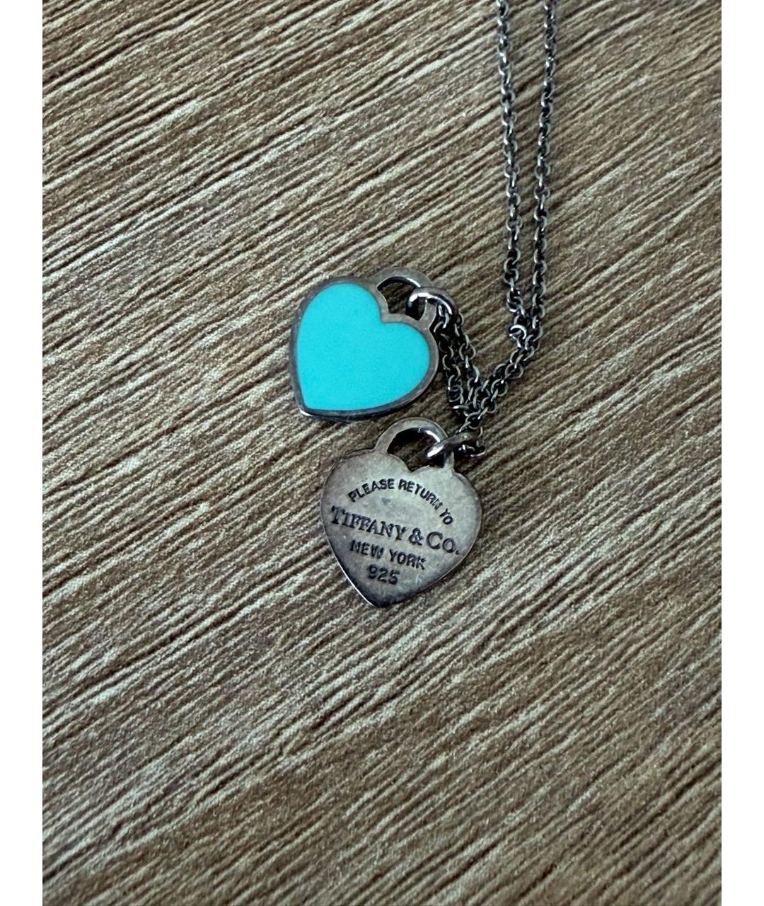 TIFFANY&CO Бирюзовое серебряное колье, фото 3