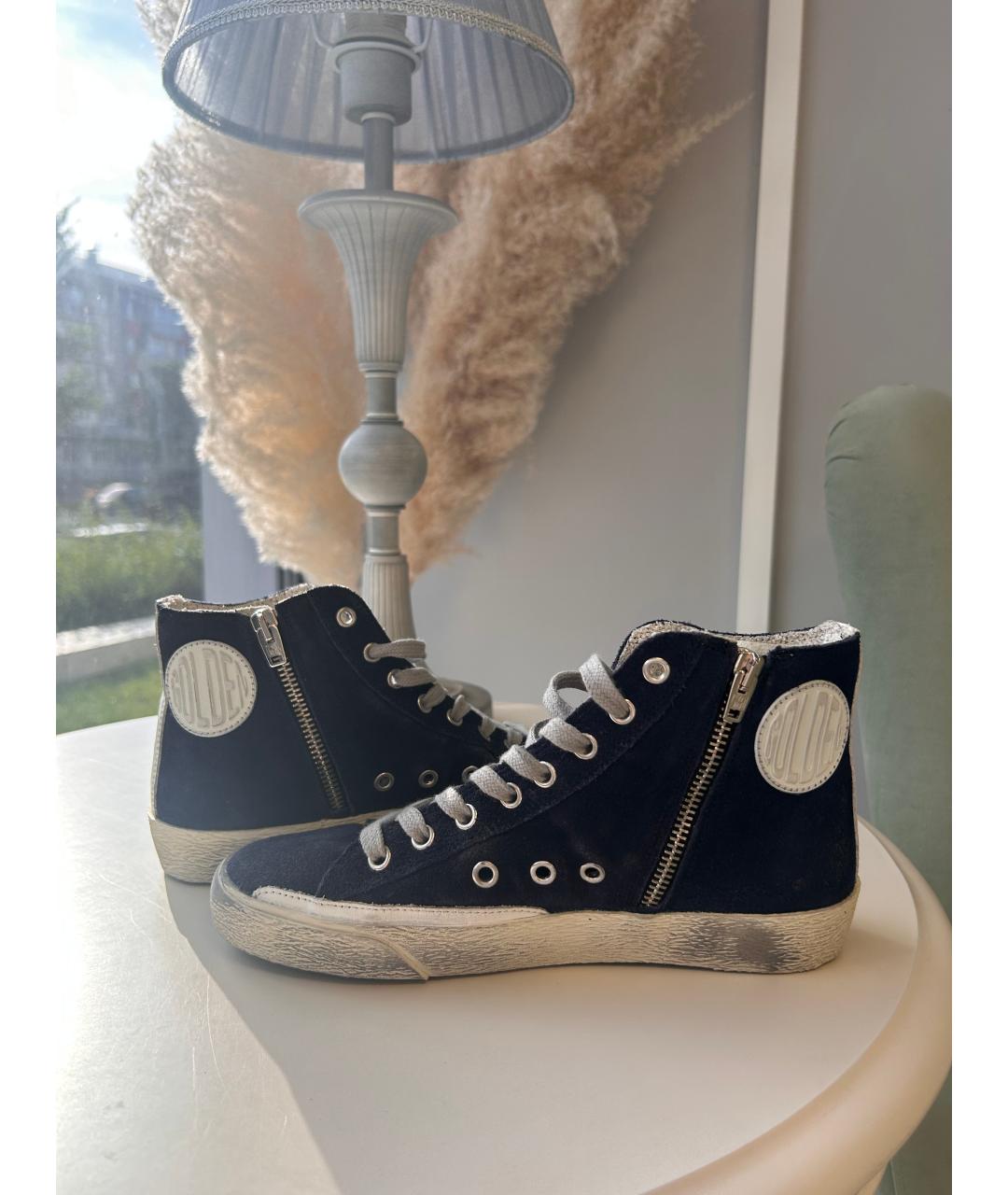 GOLDEN GOOSE Синие замшевые кеды, фото 3