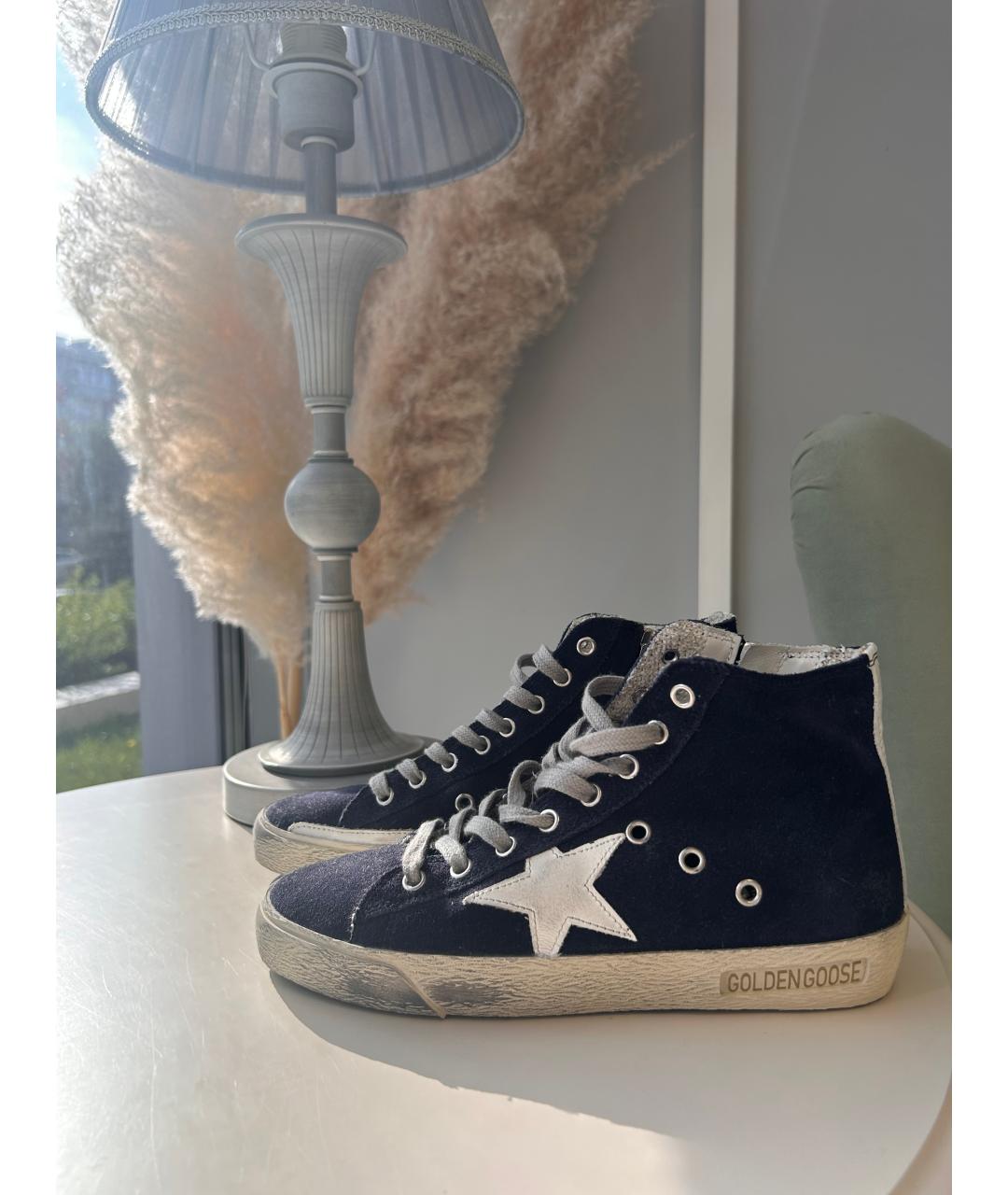GOLDEN GOOSE Синие замшевые кеды, фото 4
