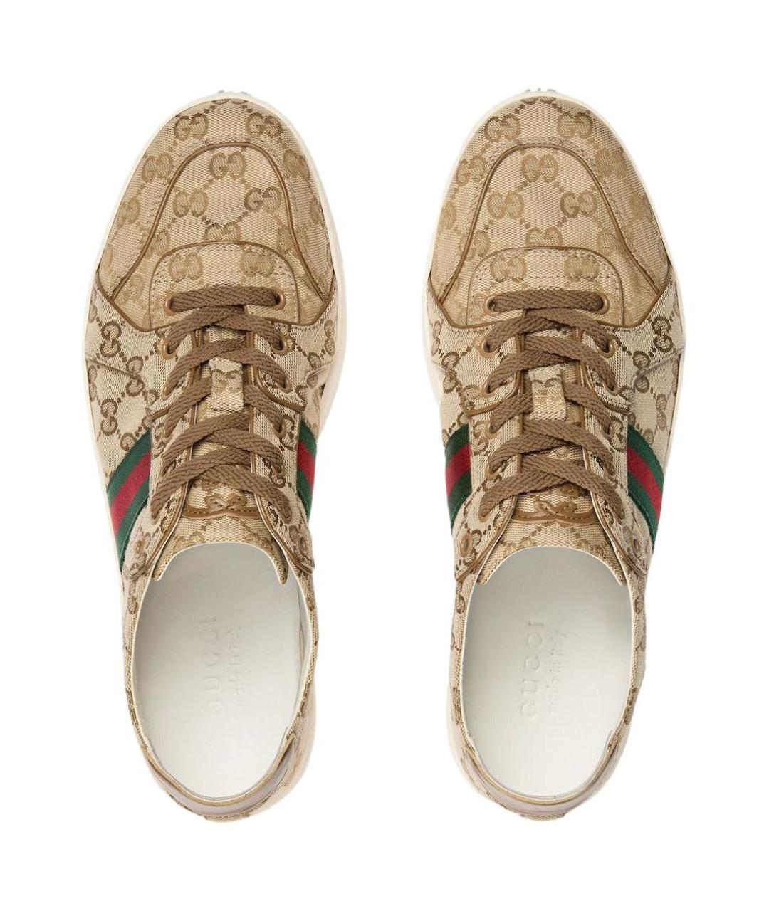 GUCCI Коричневые низкие кроссовки / кеды, фото 4