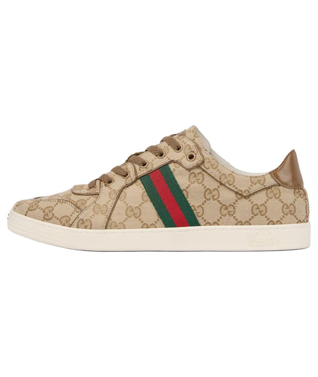 GUCCI Коричневые низкие кроссовки / кеды, фото 2