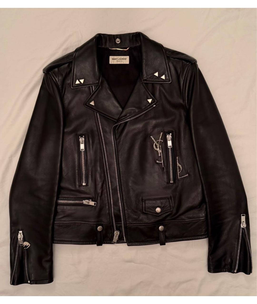 SAINT LAURENT Черная кожаная куртка, фото 9
