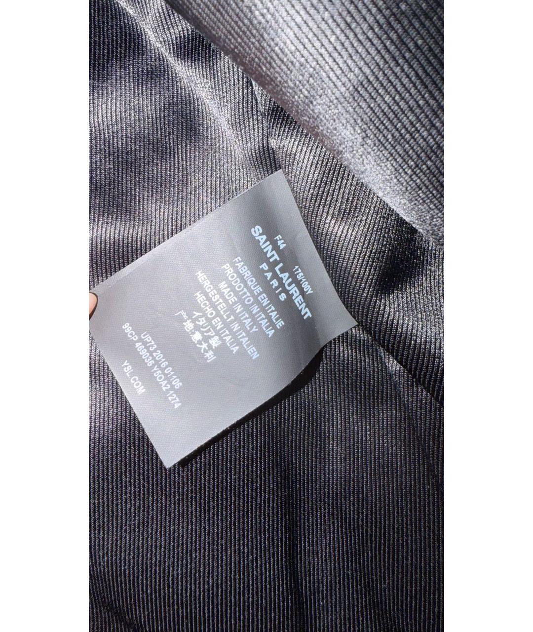 SAINT LAURENT Черная кожаная куртка, фото 3