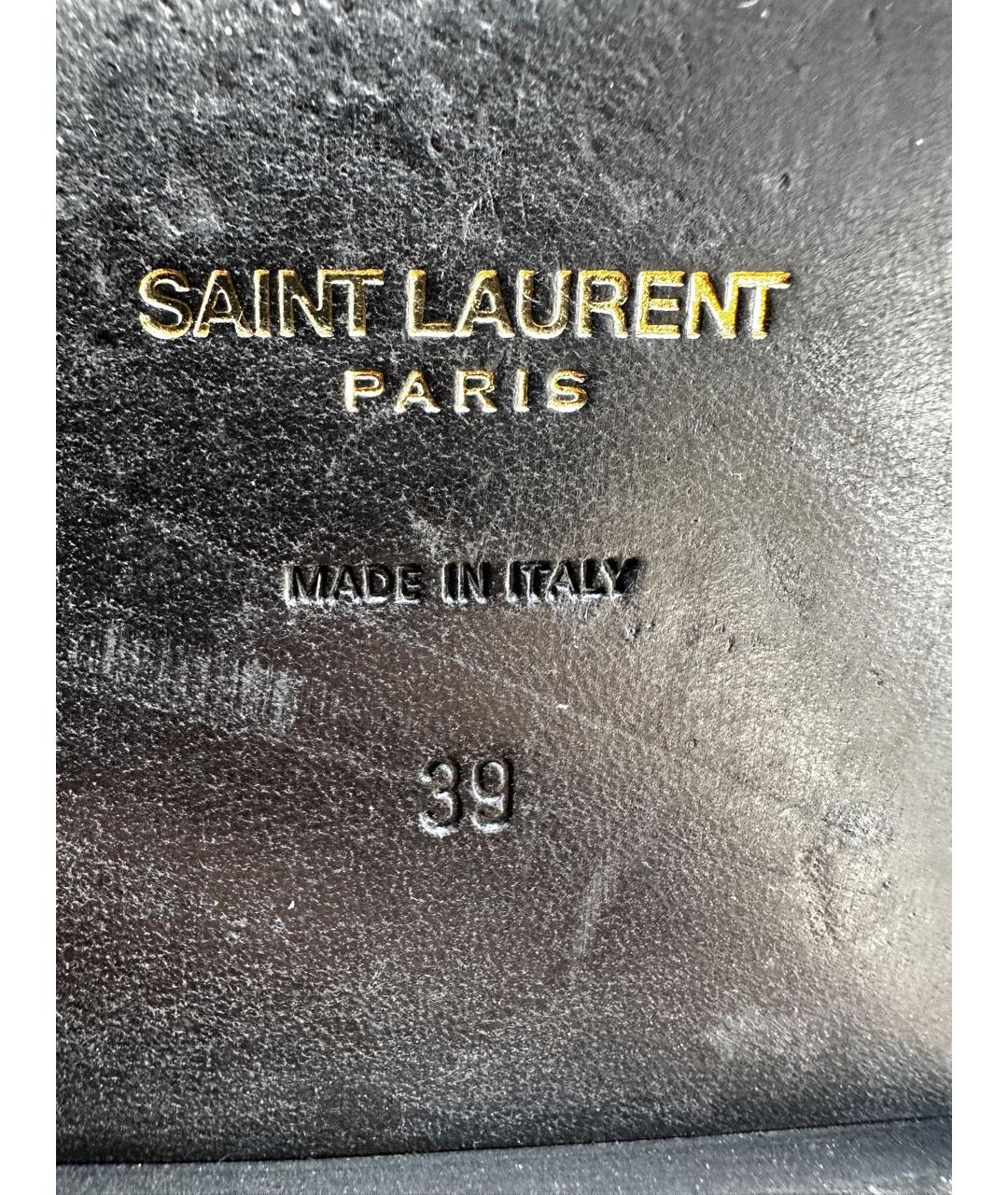 SAINT LAURENT Черные босоножки, фото 4