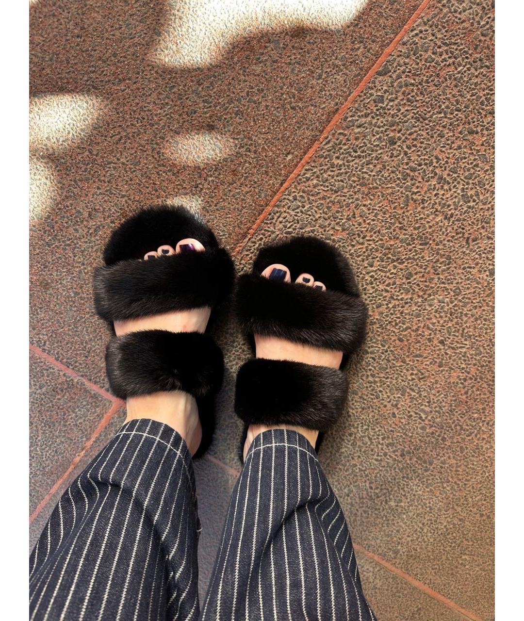 SAINT LAURENT Черные босоножки, фото 5