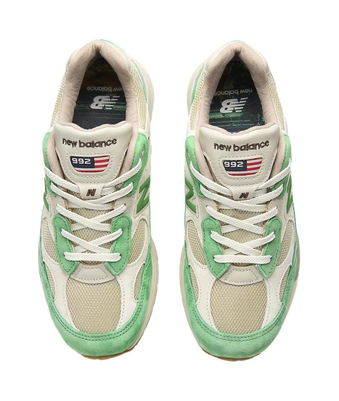 NEW BALANCE Салатовые замшевые кроссовки, фото 4