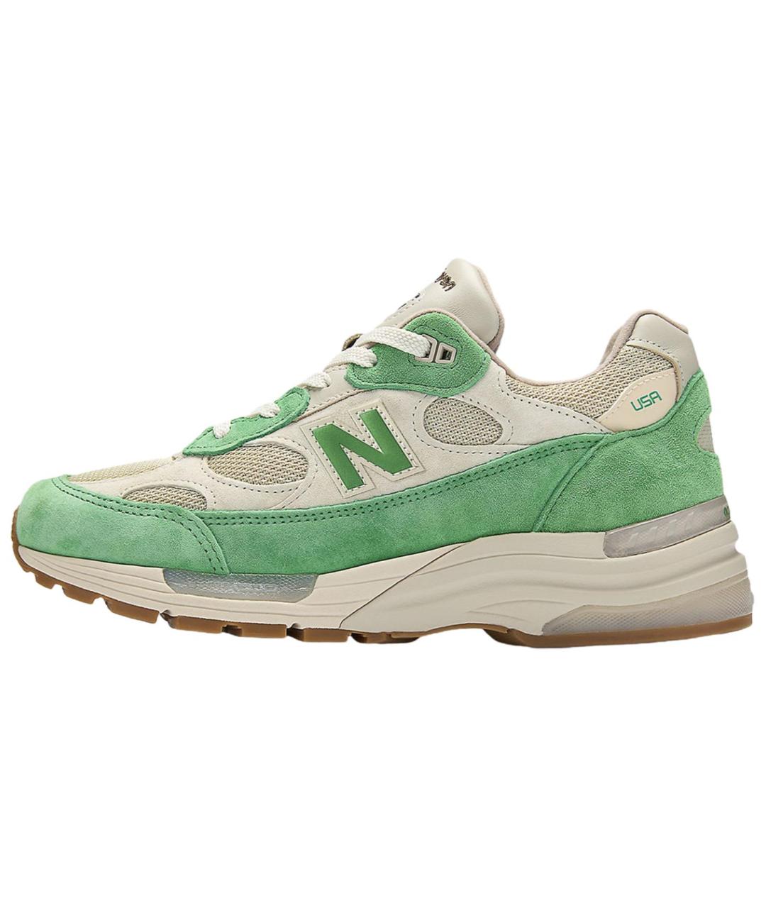 NEW BALANCE Салатовые замшевые кроссовки, фото 2