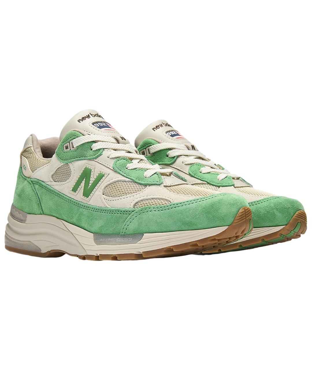 NEW BALANCE Салатовые замшевые кроссовки, фото 3
