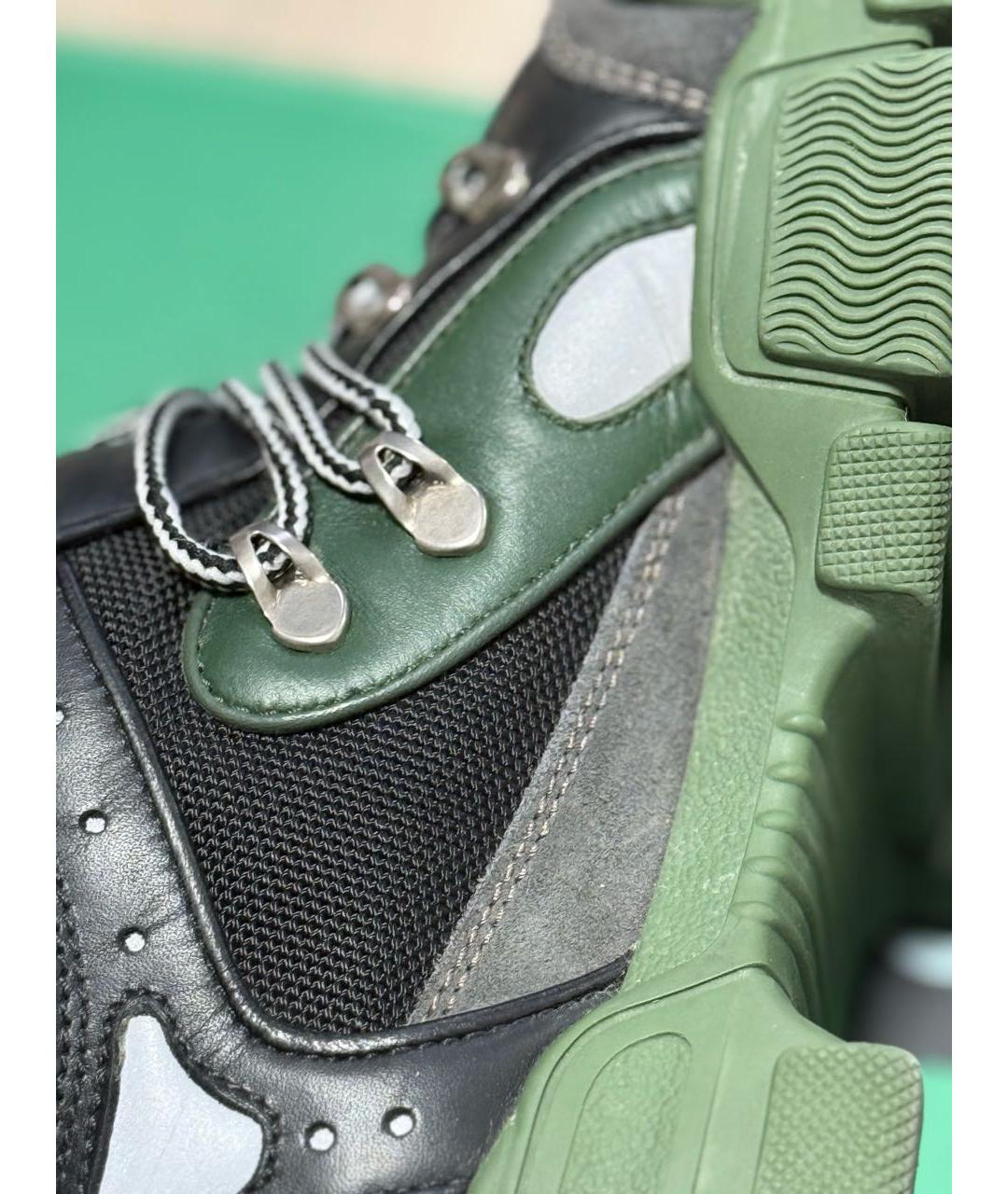 GUCCI Зеленые кожаные кроссовки, фото 7